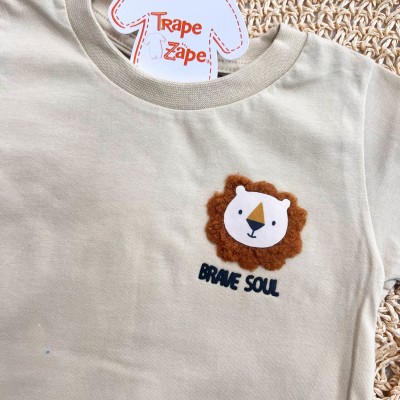Conj. Camiseta Brave Soul e Bermuda - Areia e Preto